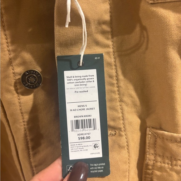 Alpine Design Men’s Chore Jacket – Brown Khaki – Multiple Sizes– NWT – $98 MSRP - Picture 8 of 11